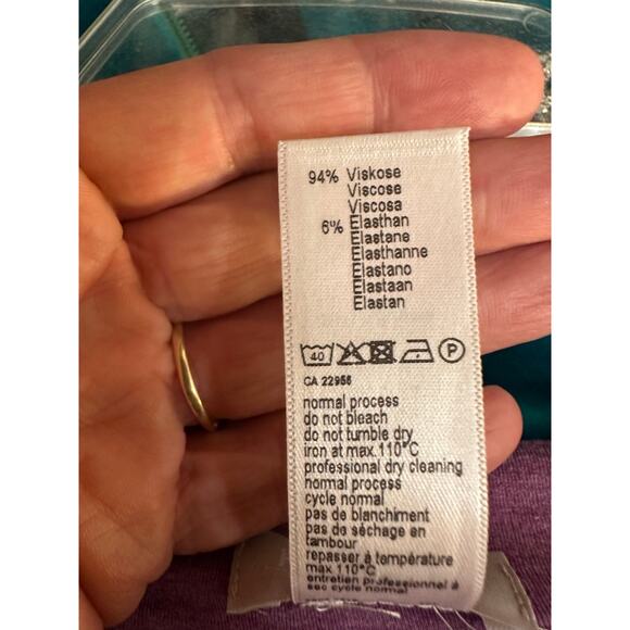 HANRO OF SWITZERLAND LAVENDER LONG SLEEVE TOP TUNIC S - Picture 6 of 7